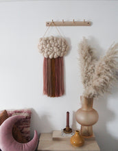 Cloud Woven Wall Hanging Warm Pinks and Mustard Mix
