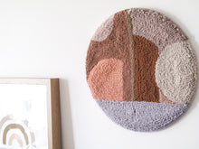 Large Fibre Wall Art in Abstract Warm Tones